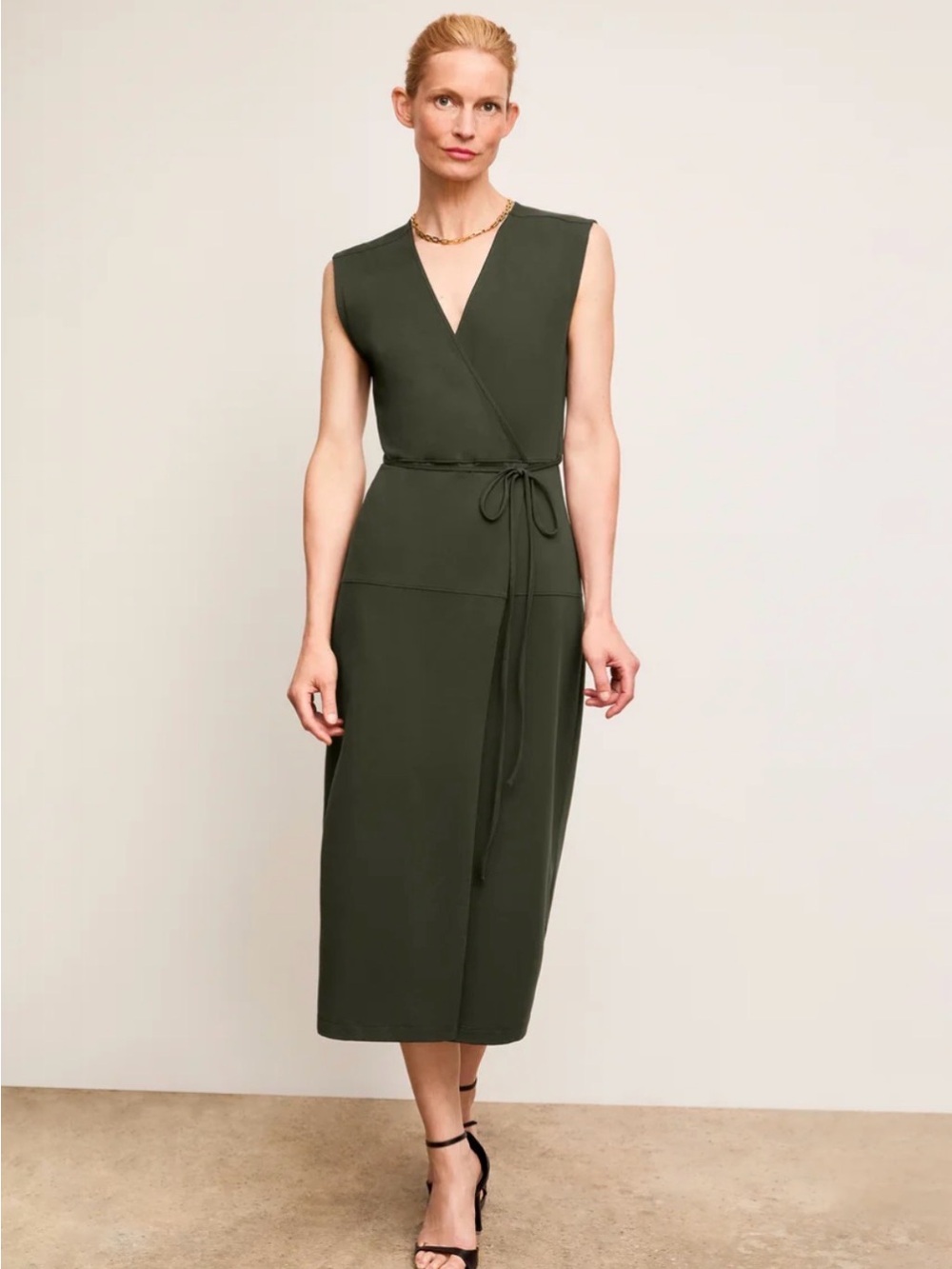 MM LaFleur Marta Wrap dress in Olive